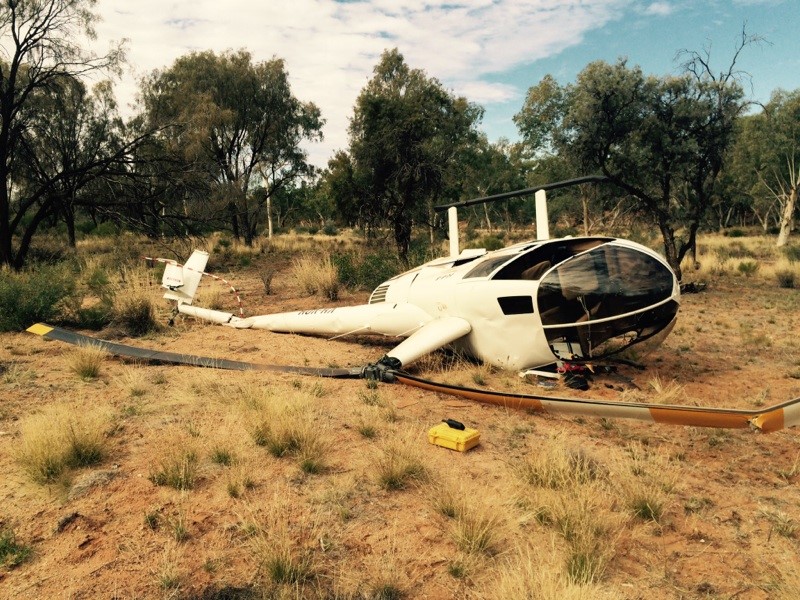 Figure 1: Accident site showing damage to VH-VOH